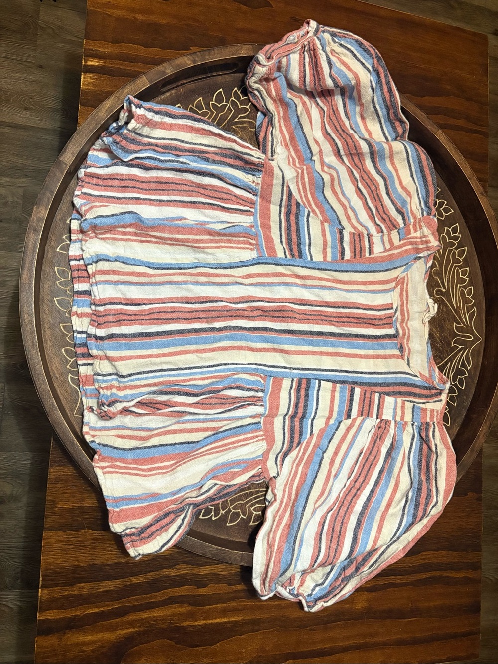 Striped Cotton Blend Women’s Shirt in Multi-Color